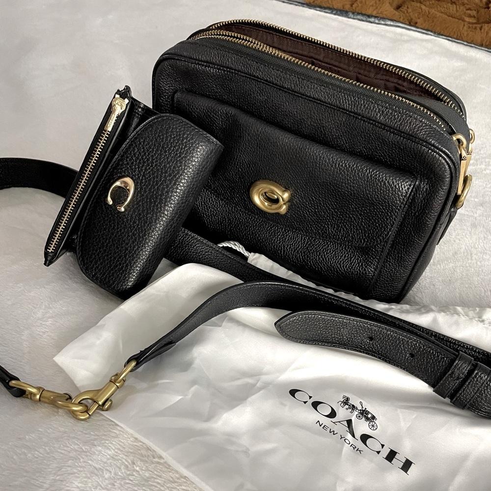 Coach crossbody purse with Coach wallet //black